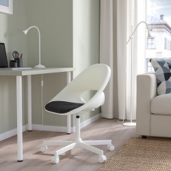 LOBERGET/MALSKAR çalışma sandalyesi, beyaz-koyu gri