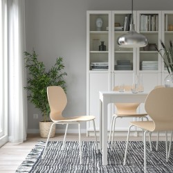 SIGTRYGG/SEFAST sandalye, huş-beyaz