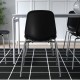 LIDAS/SEFAST sandalye, siyah-krom kaplama