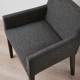 MARENAS kolçaklı kumaş sandalye, siyah-Gunnared koyu gri