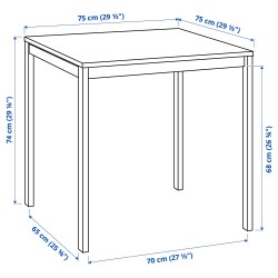 MELLTORP/GENESÖN mutfak masası takımı, beyaz-metal mavi